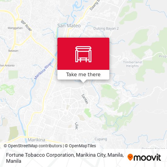 Fortune Tobacco Corporation, Marikina City, Manila map