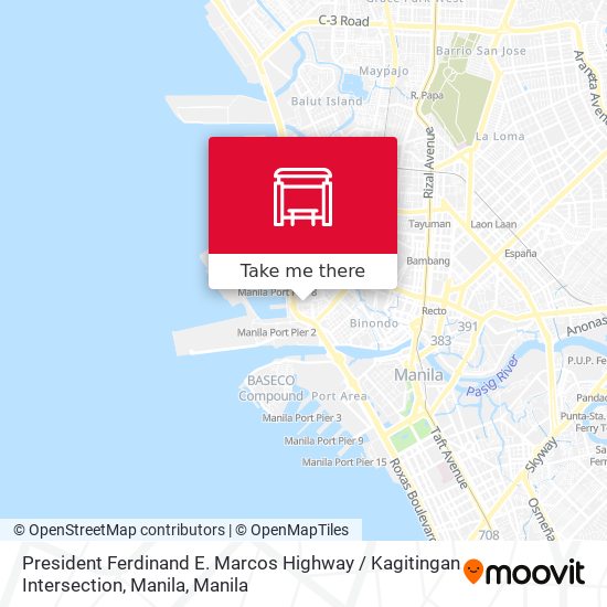 President Ferdinand E. Marcos Highway / Kagitingan Intersection, Manila map