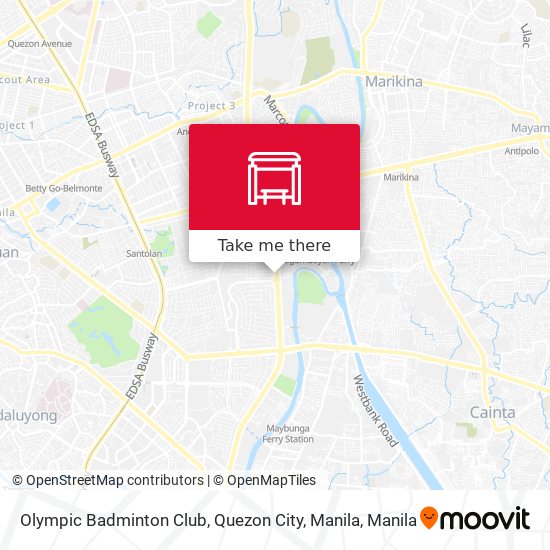Olympic Badminton Club, Quezon City, Manila map