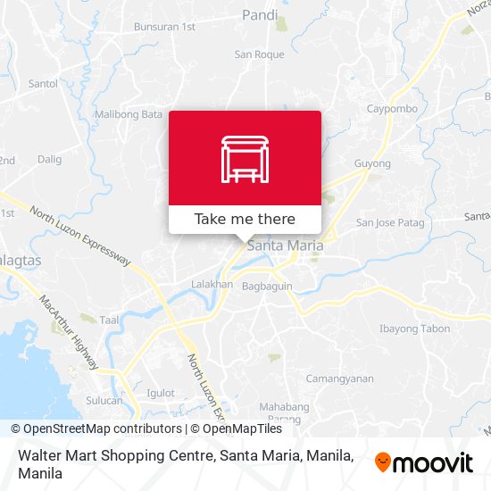 Walter Mart Shopping Centre, Santa Maria, Manila map