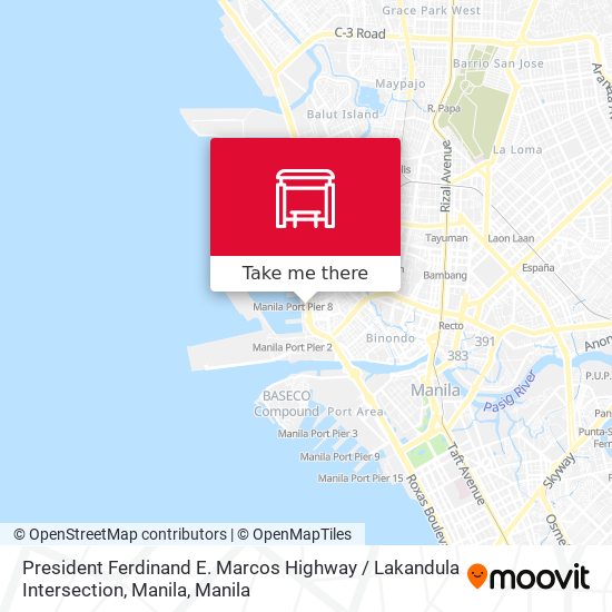 President Ferdinand E. Marcos Highway / Lakandula Intersection, Manila map