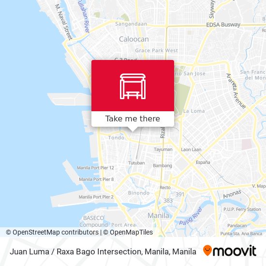 Juan Luma / Raxa Bago Intersection, Manila map