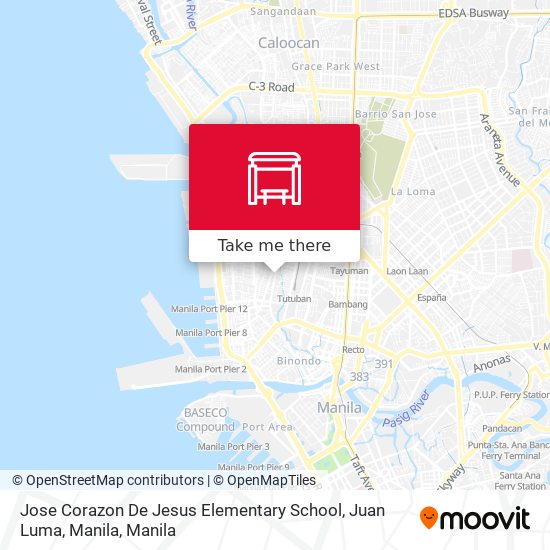 Jose Corazon De Jesus Elementary School, Juan Luma, Manila map