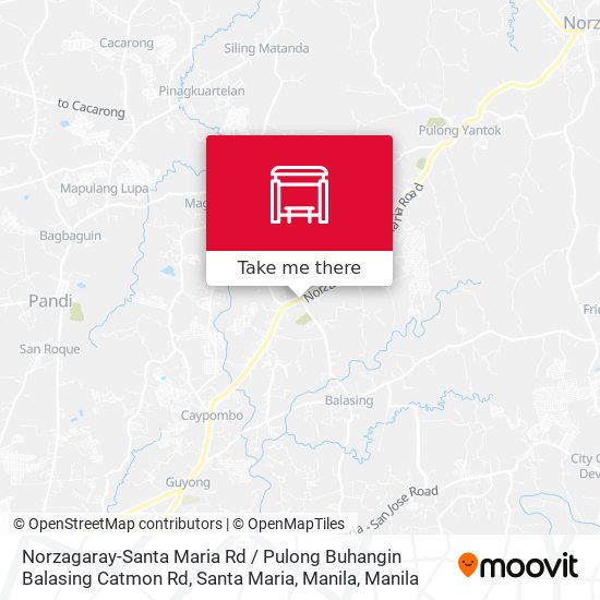 Norzagaray-Santa Maria Rd / Pulong Buhangin Balasing Catmon Rd, Santa Maria, Manila map
