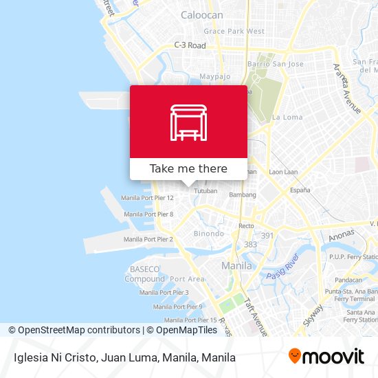 Iglesia Ni Cristo, Juan Luma, Manila map