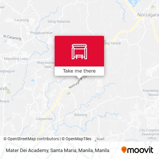 Mater Dei Academy, Santa Maria, Manila map