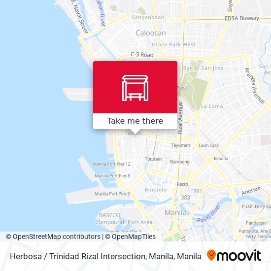 Herbosa / Trinidad Rizal Intersection, Manila map