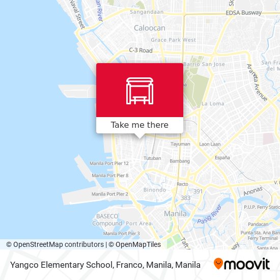 Yangco Elementary School, Franco, Manila map