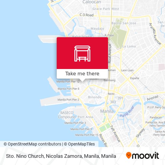 Sto. Nino Church, Nicolas Zamora, Manila map