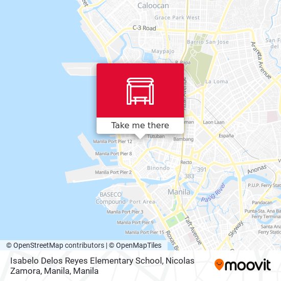 Isabelo Delos Reyes Elementary School, Nicolas Zamora, Manila map