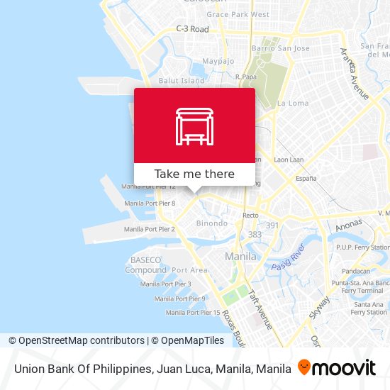 Union Bank Of Philippines, Juan Luca, Manila map