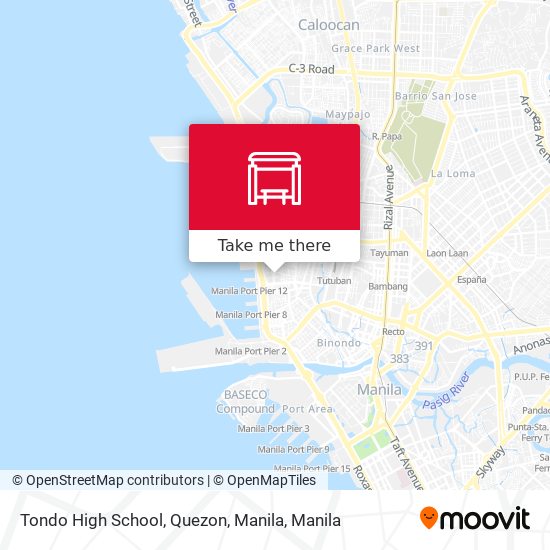 Tondo High School, Quezon, Manila map