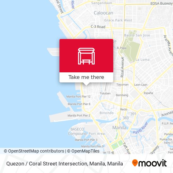 Quezon / Coral Street Intersection, Manila map