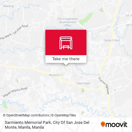Sarmiento Memorial Park, City Of San Jose Del Monte, Manila map