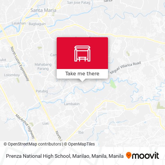 Prenza National High School, Marilao, Manila map