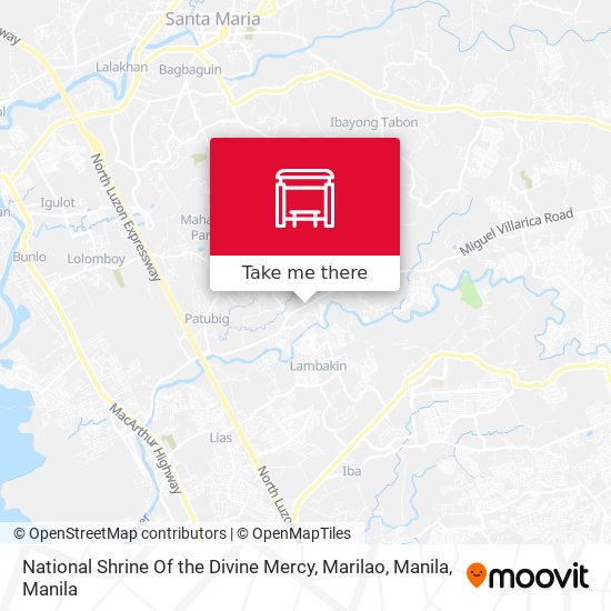 National Shrine Of the Divine Mercy, Marilao, Manila map