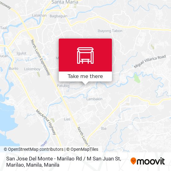 San Jose Del Monte - Marilao Rd / M San Juan St, Marilao, Manila map