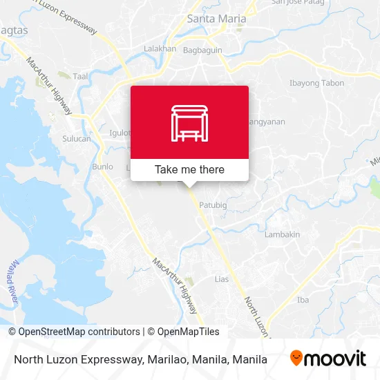 North Luzon Expressway, Marilao, Manila map