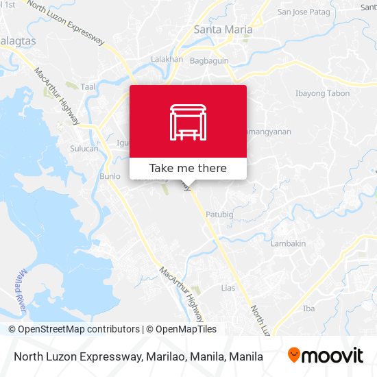 North Luzon Expressway, Marilao, Manila map