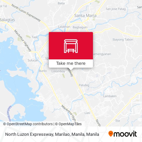 North Luzon Expressway, Marilao, Manila map