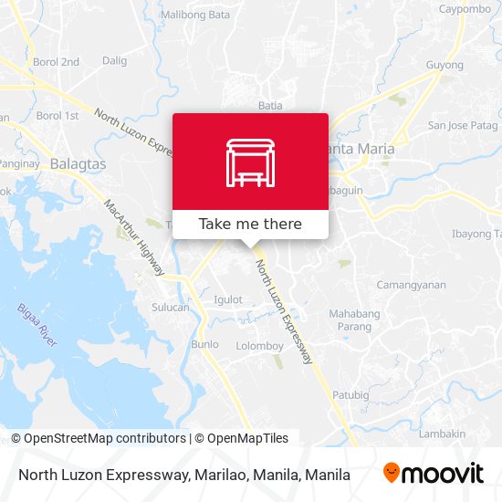 North Luzon Expressway, Marilao, Manila map