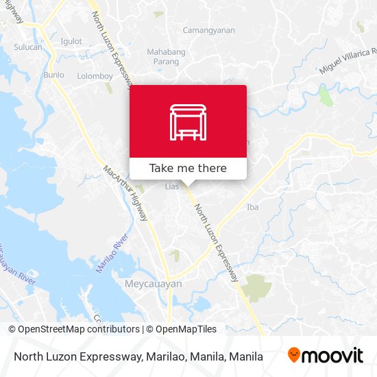 North Luzon Expressway, Marilao, Manila map
