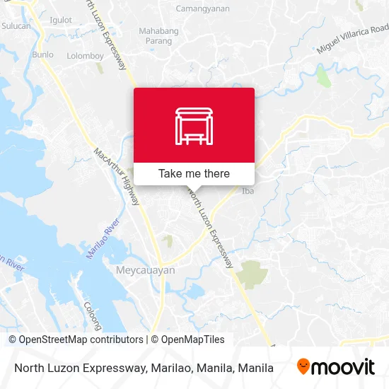 North Luzon Expressway, Marilao, Manila map