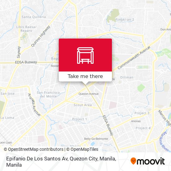 Epifanio De Los Santos Av, Quezon City, Manila map