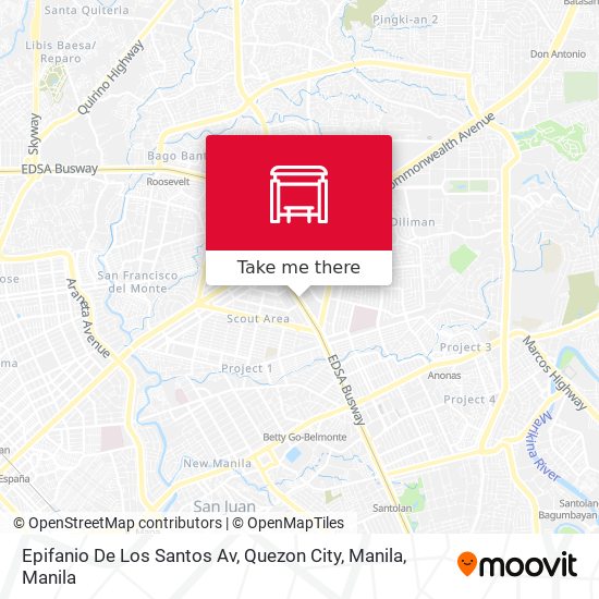 Epifanio De Los Santos Av, Quezon City, Manila map