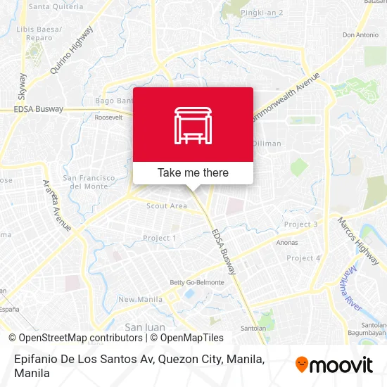 Epifanio De Los Santos Av, Quezon City, Manila map