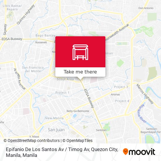 Epifanio De Los Santos Av / Timog Av, Quezon City, Manila map