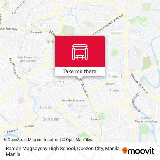 Ramon Magsaysay High School, Quezon City, Manila map