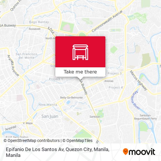 Epifanio De Los Santos Av, Quezon City, Manila map