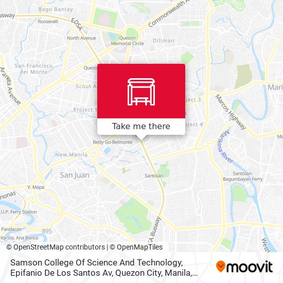 Samson College Of Science And Technology, Epifanio De Los Santos Av, Quezon City, Manila map