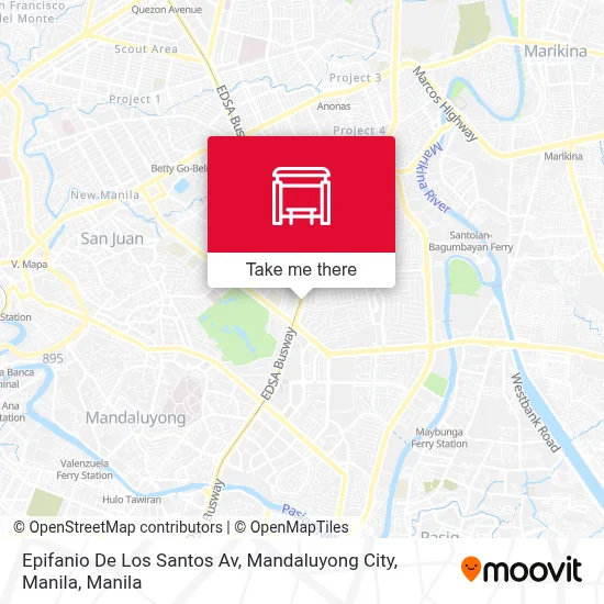Epifanio De Los Santos Av, Mandaluyong City, Manila map