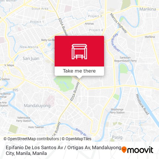 Epifanio De Los Santos Av / Ortigas Av, Mandaluyong City, Manila map