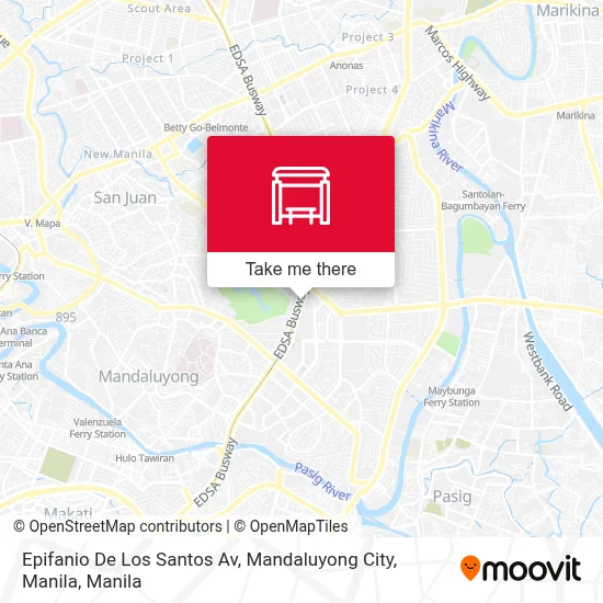 Epifanio De Los Santos Av, Mandaluyong City, Manila map
