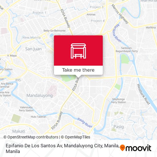 Epifanio De Los Santos Av, Mandaluyong City, Manila map