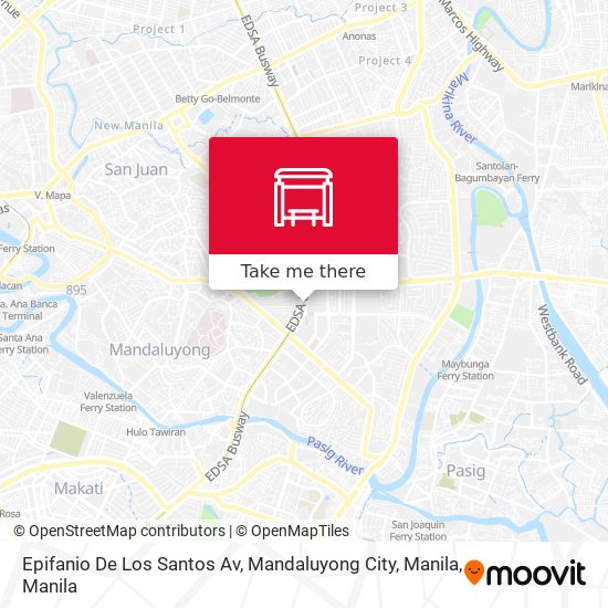 Epifanio De Los Santos Av, Mandaluyong City, Manila map
