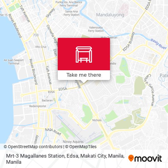 Mrt-3 Magallanes Station, Edsa, Makati City, Manila map