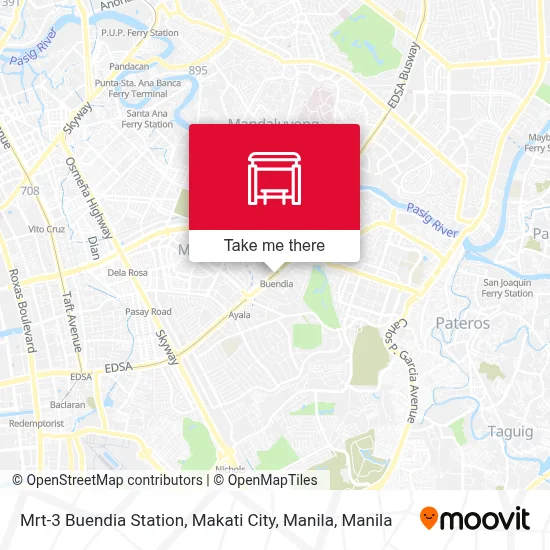 Mrt-3 Buendia Station, Makati City, Manila map