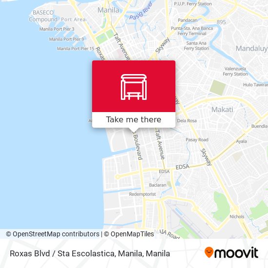 Roxas Blvd / Sta Escolastica, Manila map