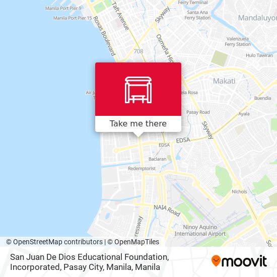 San Juan De Dios Educational Foundation, Incorporated, Pasay City, Manila map