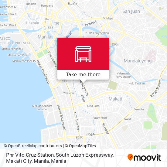 Pnr Vito Cruz Station, South Luzon Expressway, Makati City, Manila map