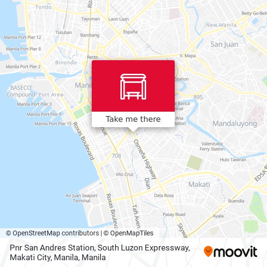 Pnr San Andres Station, South Luzon Expressway, Makati City, Manila map