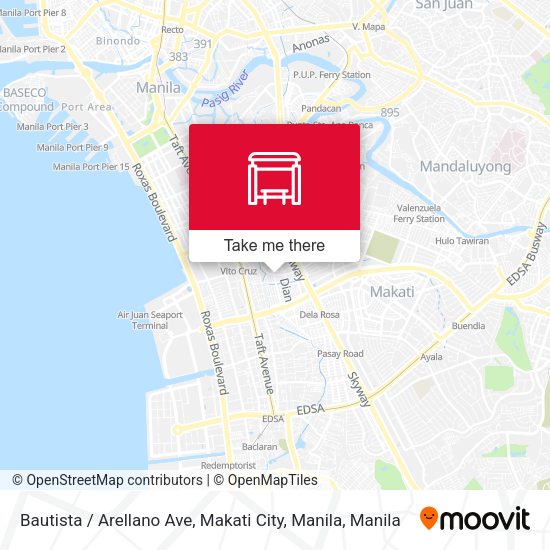 Bautista / Arellano Ave, Makati City, Manila map