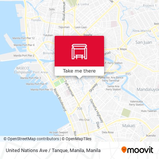 United Nations Ave / Tanque, Manila map