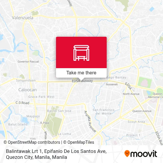 Balintawak Lrt 1, Epifanio De Los Santos Ave, Quezon City, Manila map