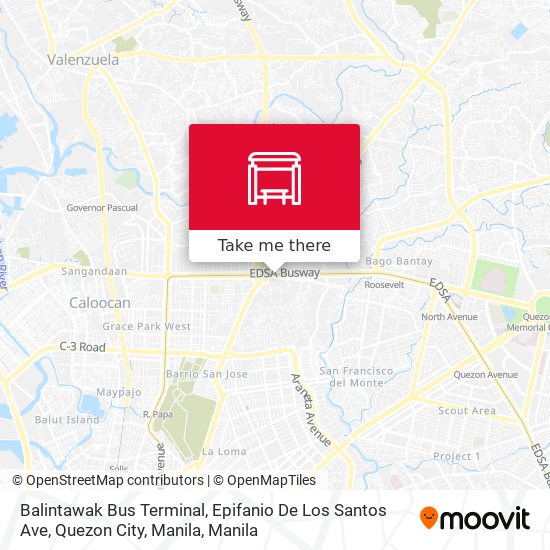 Balintawak Bus Terminal, Epifanio De Los Santos Ave, Quezon City, Manila map
