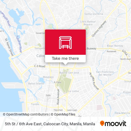 5th St / 6th Ave East, Caloocan City, Manila map